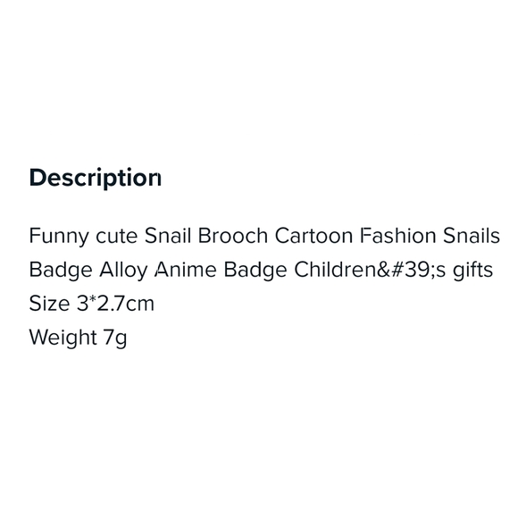 Cute enamel "Gary the Snail" push Lapel pin. - Picture 7 of 7